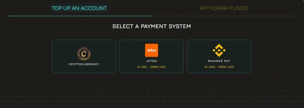 wpłata depozytu w Winity