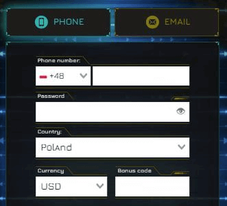 Rejestracja w kasynie Winity przez telefon